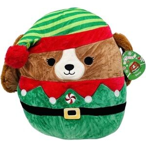 Squishmallows Darcy Christmas Dog Plush Toy for Kids 8” Stuffed Animal Xmas